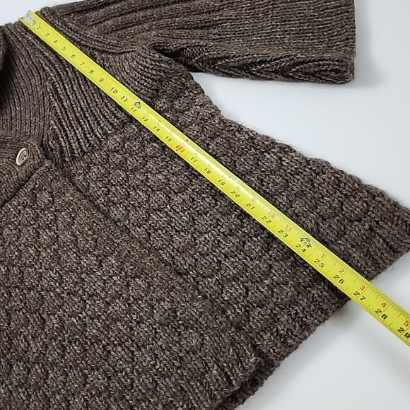 Windsmoor Women's Brown Knit Alpaca Wool Blend Cardigan Bell Sleeves Size L - Picture 13 of 14
